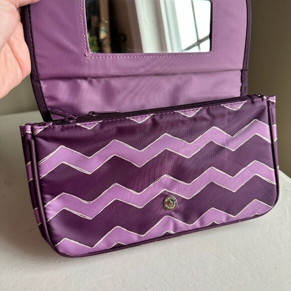 Thirty One Plum Chevron Makeup Bag - Picture 4 of 6